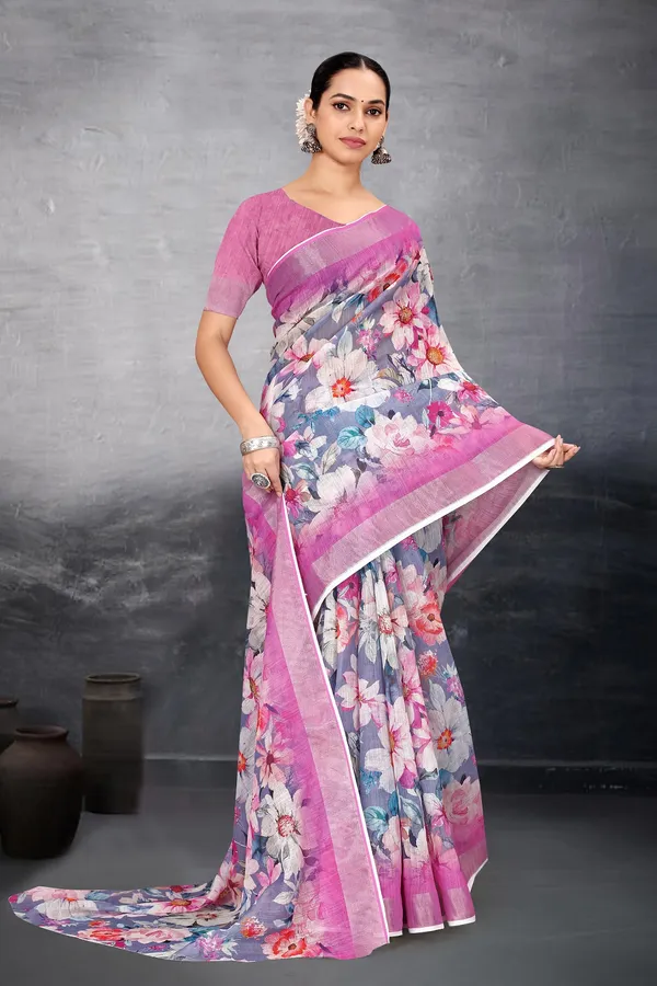 Ethnic_Pure_Soft_Cotton_Linen_Digital_Printed_Saree_with_Unstitched_Blouse_Piece_|_Bollywood_Style_Lightweight_Traditional_Wear_for_Women