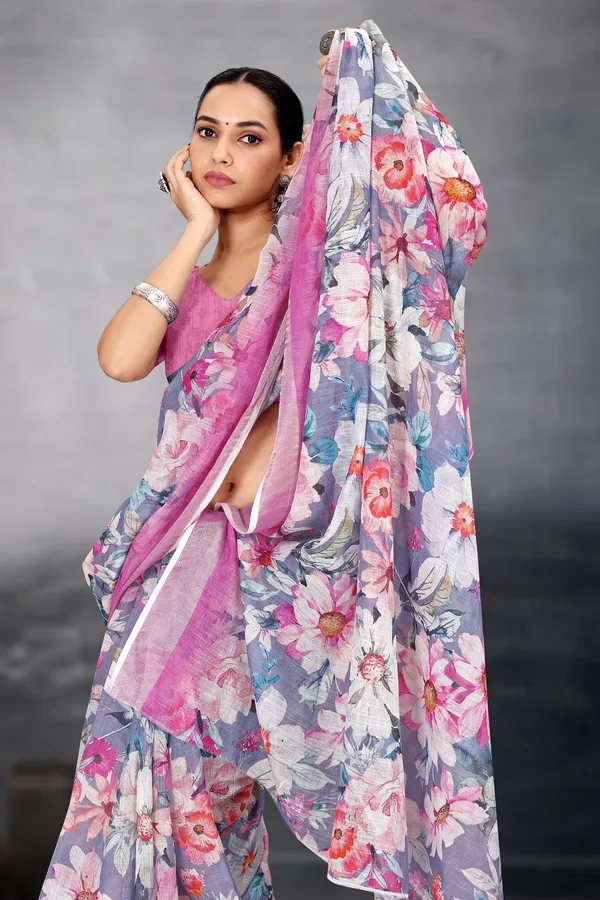 Ethnic_Pure_Soft_Cotton_Linen_Digital_Printed_Saree_with_Unstitched_Blouse_Piece_|_Bollywood_Style_Lightweight_Traditional_Wear_for_Women