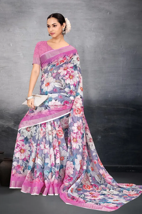Ethnic_Pure_Soft_Cotton_Linen_Digital_Printed_Saree_with_Unstitched_Blouse_Piece_|_Bollywood_Style_Lightweight_Traditional_Wear_for_Women