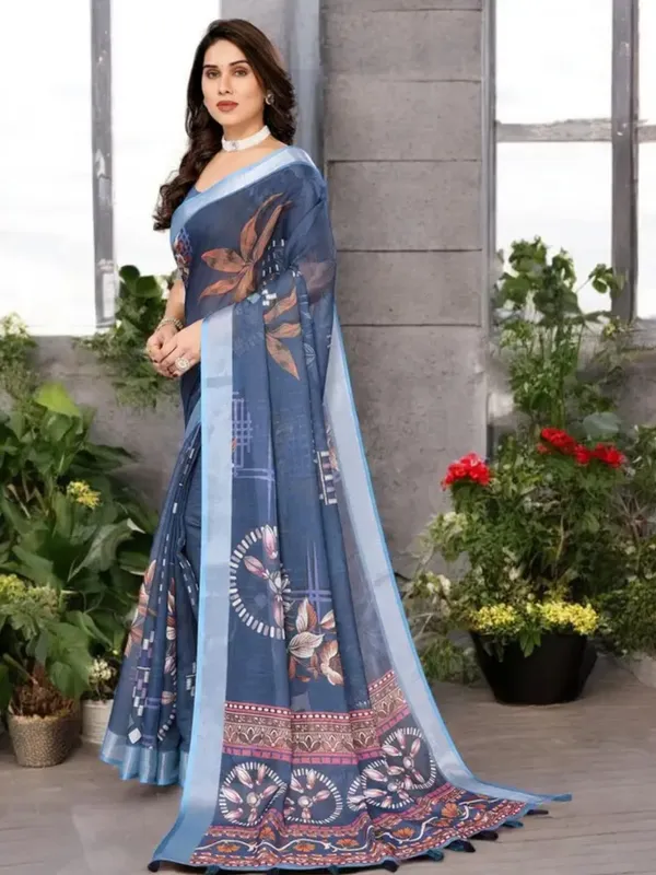 Ethnic_Pure_Soft_Cotton_Linen_Digital_Printed_Saree_with_Unstitched_Blouse_Piece_|_Bollywood_Style_Lightweight_Traditional_Wear_for_Women