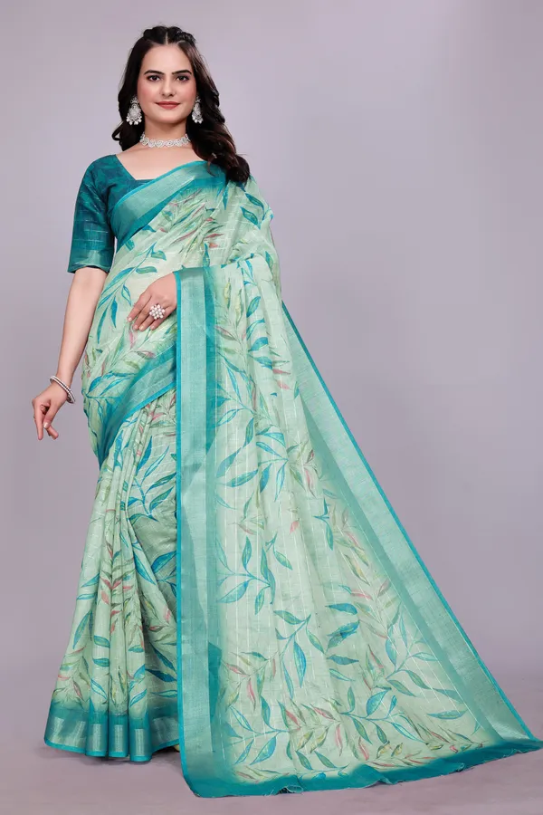 Ethnic_Pure_Soft_Cotton_Linen_Digital_Printed_Saree_with_Unstitched_Blouse_Piece_|_Bollywood_Style_Lightweight_Traditional_Wear_for_Women