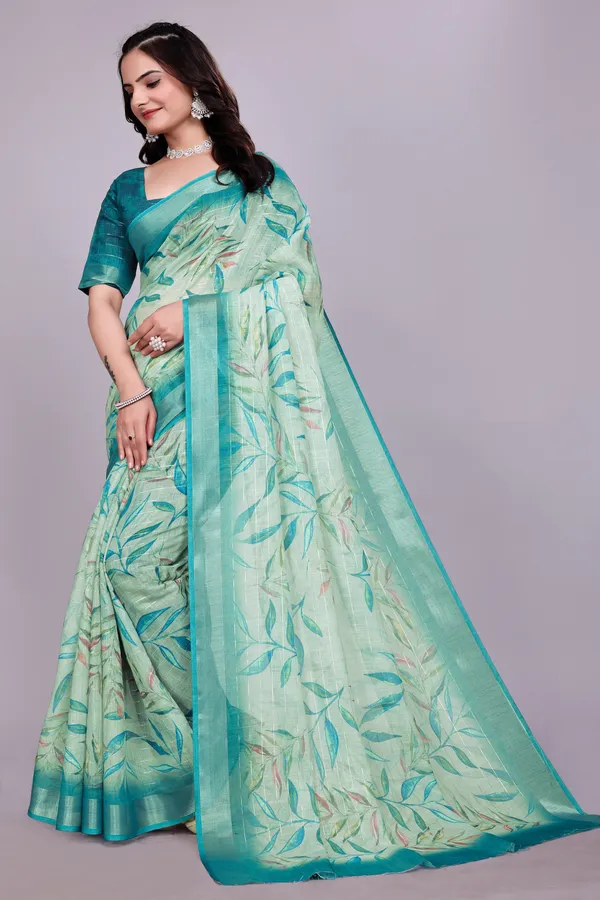 Ethnic_Pure_Soft_Cotton_Linen_Digital_Printed_Saree_with_Unstitched_Blouse_Piece_|_Bollywood_Style_Lightweight_Traditional_Wear_for_Women