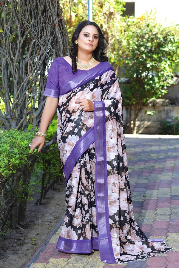 Ethnic_Pure_Soft_Cotton_Linen_Digital_Printed_Saree_with_Unstitched_Blouse_Piece_|_Bollywood_Style_Lightweight_Traditional_Wear_for_Women