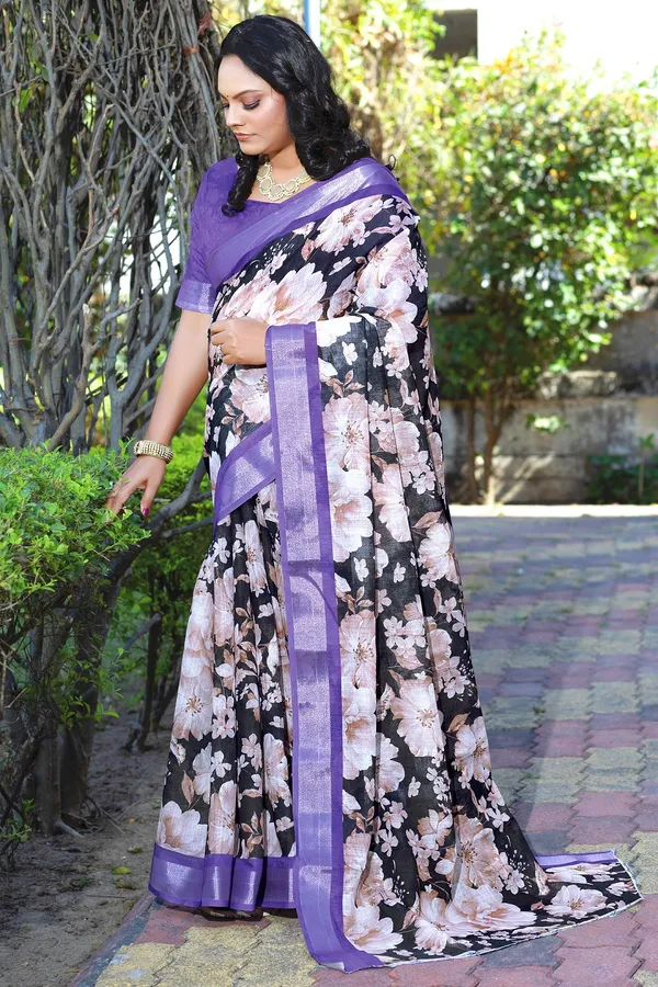 Ethnic_Pure_Soft_Cotton_Linen_Digital_Printed_Saree_with_Unstitched_Blouse_Piece_|_Bollywood_Style_Lightweight_Traditional_Wear_for_Women
