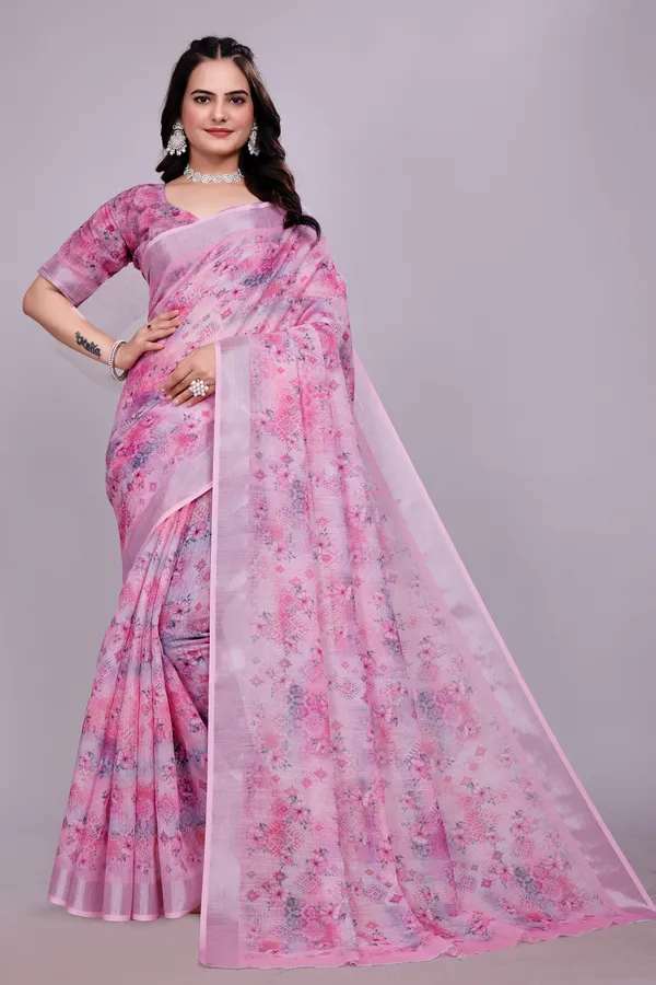 Ethnic_Pure_Soft_Cotton_Linen_Digital_Printed_Saree_with_Unstitched_Blouse_Piece_|_Bollywood_Style_Lightweight_Traditional_Wear_for_Women
