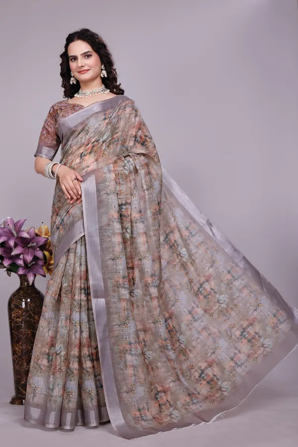 Ethnic_Pure_Soft_Cotton_Linen_Digital_Printed_Saree_with_Unstitched_Blouse_Piece_|_Bollywood_Style_Lightweight_Traditional_Wear_for_Women