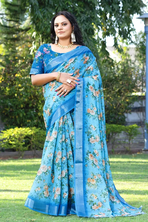 Ethnic_Pure_Soft_Cotton_Linen_Digital_Printed_Saree_with_Unstitched_Blouse_Piece_|_Bollywood_Style_Lightweight_Traditional_Wear_for_Women