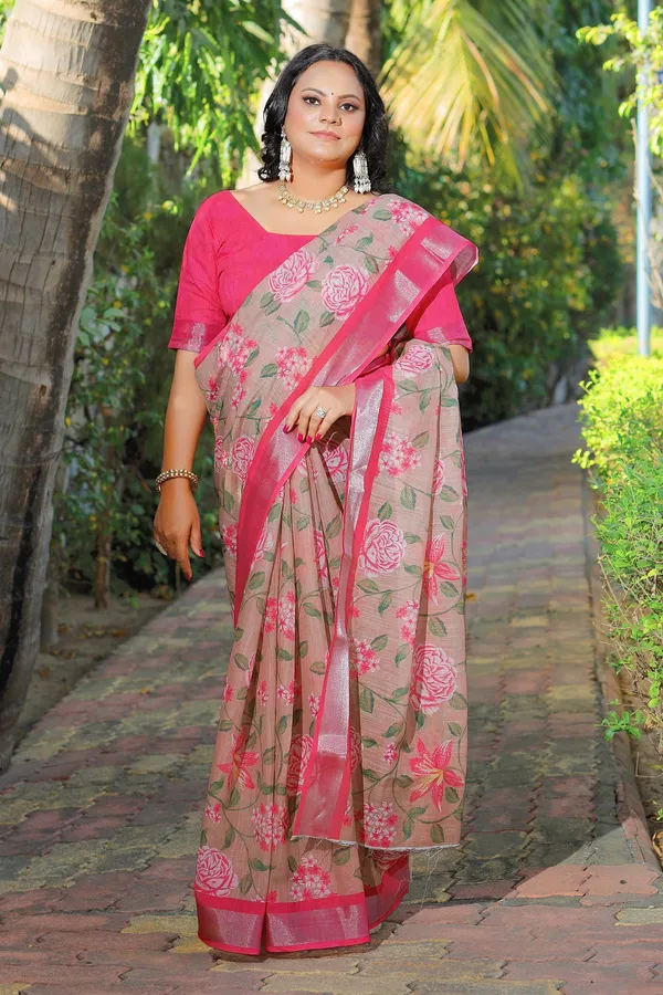 Ethnic_Pure_Soft_Cotton_Linen_Digital_Printed_Saree_with_Unstitched_Blouse_Piece_|_Bollywood_Style_Lightweight_Traditional_Wear_for_Women