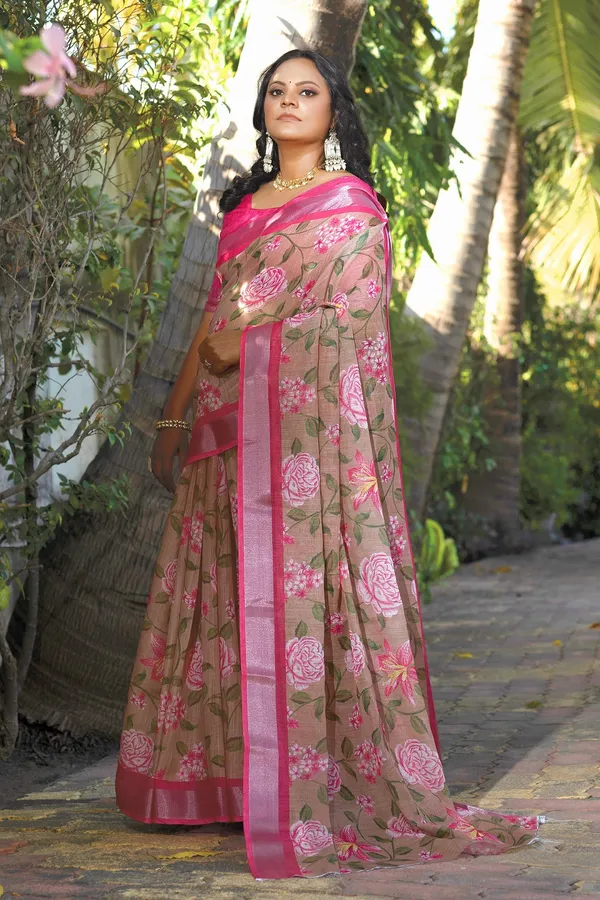 Ethnic_Pure_Soft_Cotton_Linen_Digital_Printed_Saree_with_Unstitched_Blouse_Piece_|_Bollywood_Style_Lightweight_Traditional_Wear_for_Women