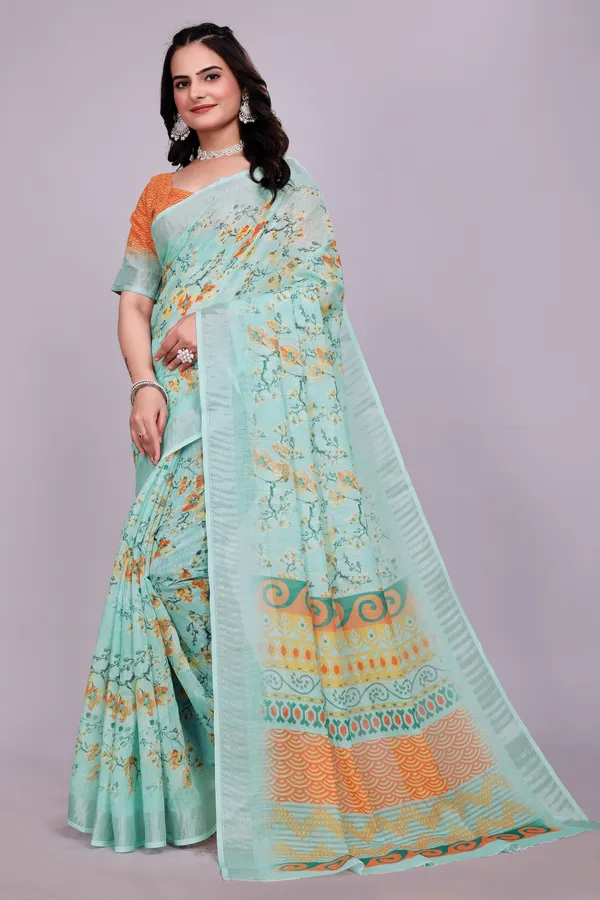 Ethnic_Pure_Soft_Cotton_Linen_Digital_Printed_Saree_with_Unstitched_Blouse_Piece_|_Bollywood_Style_Lightweight_Traditional_Wear_for_Women