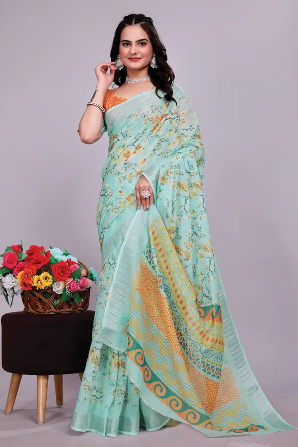 Ethnic_Pure_Soft_Cotton_Linen_Digital_Printed_Saree_with_Unstitched_Blouse_Piece_|_Bollywood_Style_Lightweight_Traditional_Wear_for_Women