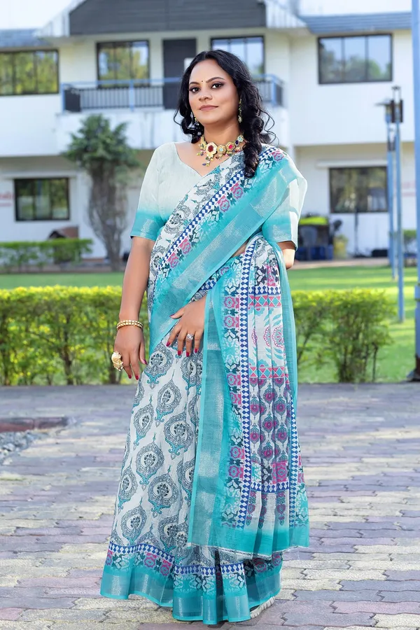 Ethnic_Pure_Soft_Cotton_Linen_Digital_Printed_Saree_with_Unstitched_Blouse_Piece_|_Bollywood_Style_Lightweight_Traditional_Wear_for_Women