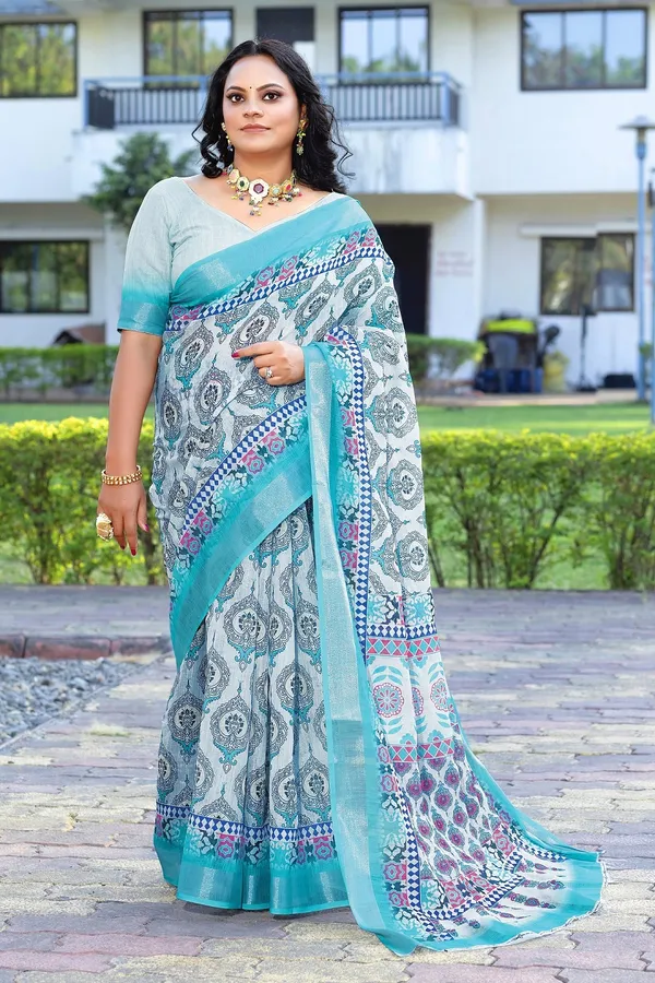 Ethnic_Pure_Soft_Cotton_Linen_Digital_Printed_Saree_with_Unstitched_Blouse_Piece_|_Bollywood_Style_Lightweight_Traditional_Wear_for_Women