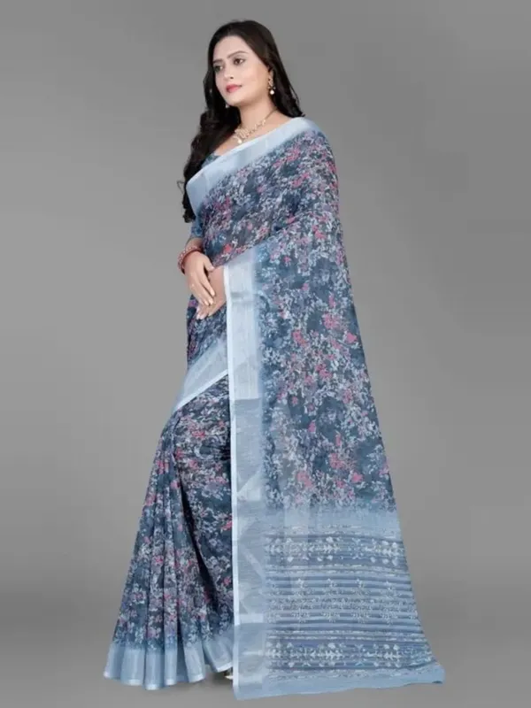 Ethnic_Pure_Soft_Cotton_Linen_Digital_Printed_Saree_with_Unstitched_Blouse_Piece_|_Bollywood_Style_Lightweight_Traditional_Wear_for_Women