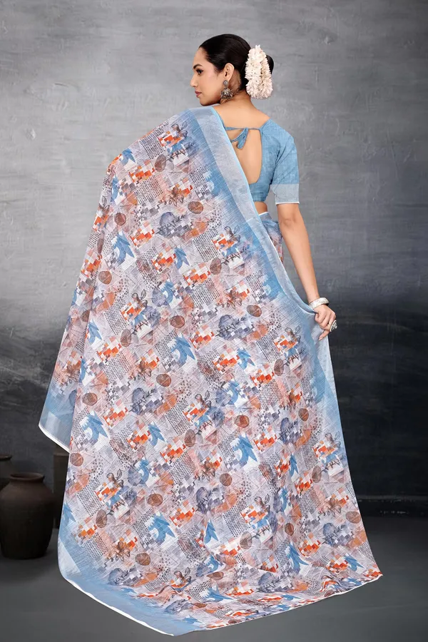 Ethnic_Pure_Soft_Cotton_Linen_Digital_Printed_Saree_with_Unstitched_Blouse_Piece_|_Bollywood_Style_Lightweight_Traditional_Wear_for_Women