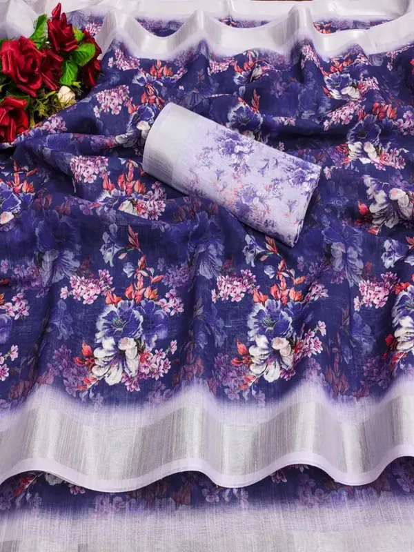 Ethnic_Pure_Soft_Cotton_Linen_Digital_Printed_Saree_with_Unstitched_Blouse_Piece_|_Bollywood_Style_Lightweight_Traditional_Wear_for_Women