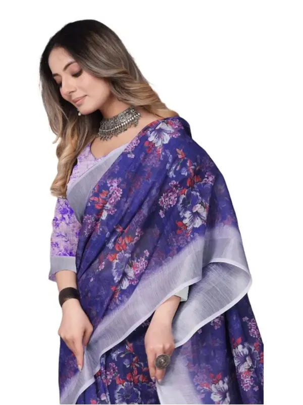 Ethnic_Pure_Soft_Cotton_Linen_Digital_Printed_Saree_with_Unstitched_Blouse_Piece_|_Bollywood_Style_Lightweight_Traditional_Wear_for_Women