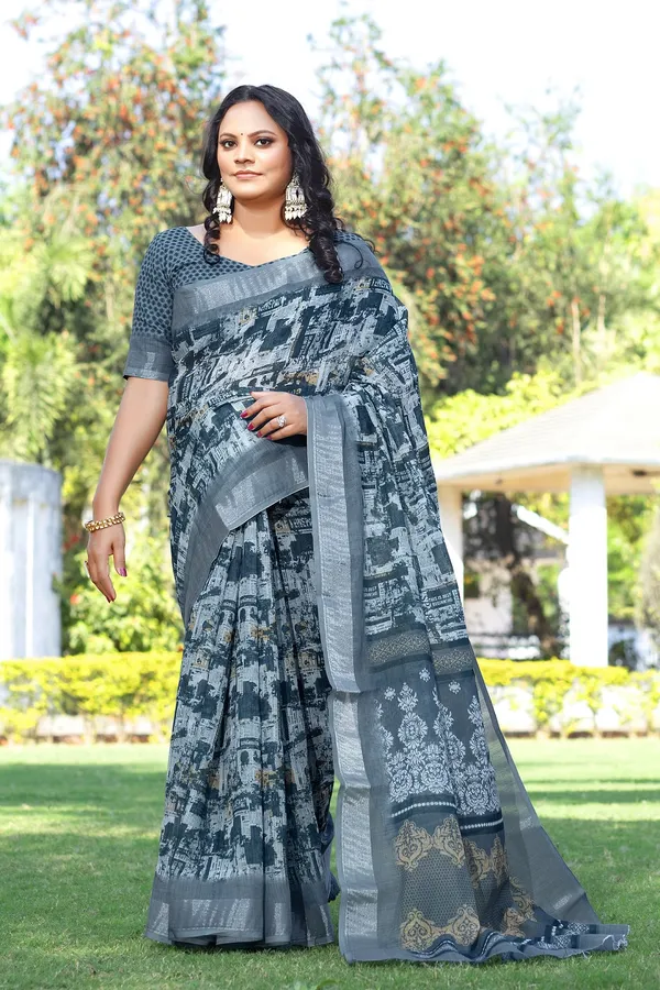 Ethnic_Pure_Soft_Cotton_Linen_Digital_Printed_Saree_with_Unstitched_Blouse_Piece_|_Bollywood_Style_Lightweight_Traditional_Wear_for_Women