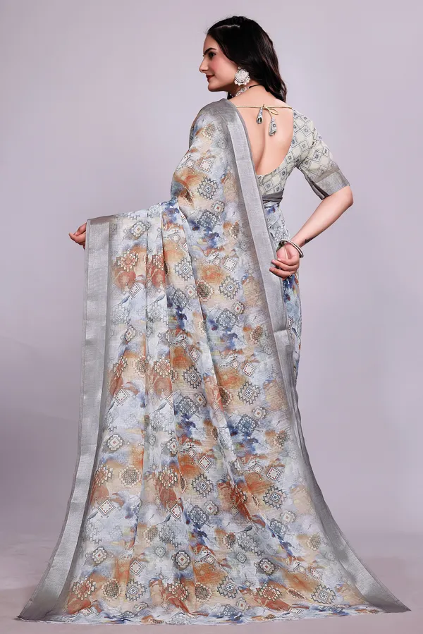 Ethnic_Pure_Soft_Cotton_Linen_Digital_Printed_Saree_with_Unstitched_Blouse_Piece_|_Bollywood_Style_Lightweight_Traditional_Wear_for_Women
