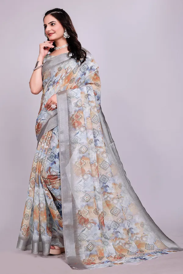 Ethnic_Pure_Soft_Cotton_Linen_Digital_Printed_Saree_with_Unstitched_Blouse_Piece_|_Bollywood_Style_Lightweight_Traditional_Wear_for_Women