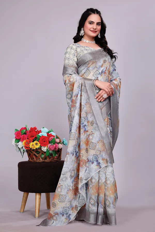 Ethnic_Pure_Soft_Cotton_Linen_Digital_Printed_Saree_with_Unstitched_Blouse_Piece_|_Bollywood_Style_Lightweight_Traditional_Wear_for_Women