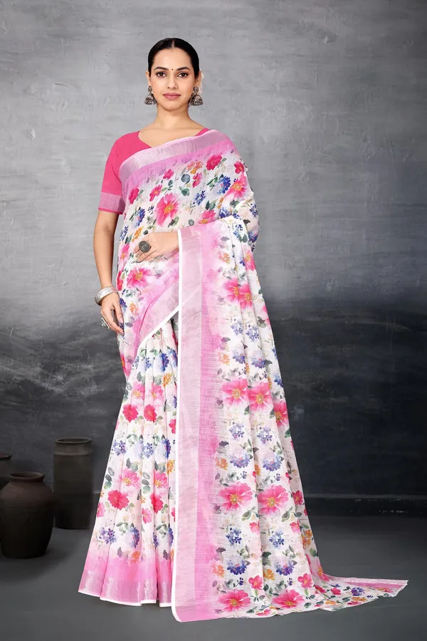 Ethnic_Pure_Soft_Cotton_Linen_Digital_Printed_Saree_with_Unstitched_Blouse_Piece_|_Bollywood_Style_Lightweight_Traditional_Wear_for_Women
