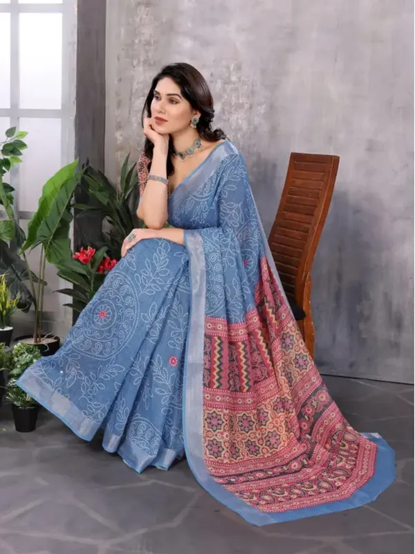 Ethnic_Pure_Soft_Cotton_Linen_Digital_Printed_Saree_with_Unstitched_Blouse_Piece_|_Bollywood_Style_Lightweight_Traditional_Wear_for_Women