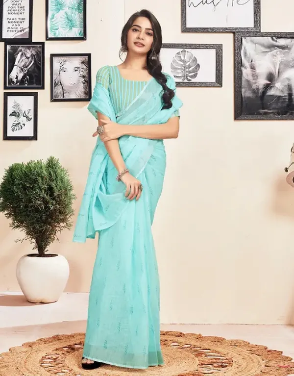 Ethnic_Pure_Soft_Cotton_Linen_Digital_Printed_Saree_with_Unstitched_Blouse_Piece_|_Bollywood_Style_Lightweight_Traditional_Wear_for_Women