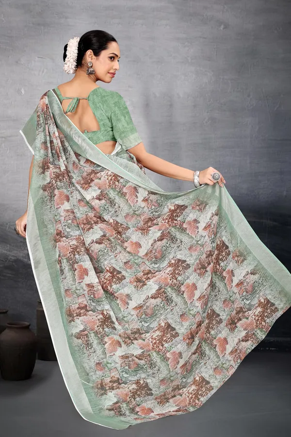 Ethnic_Pure_Soft_Cotton_Linen_Digital_Printed_Saree_with_Unstitched_Blouse_Piece_|_Bollywood_Style_Lightweight_Traditional_Wear_for_Women