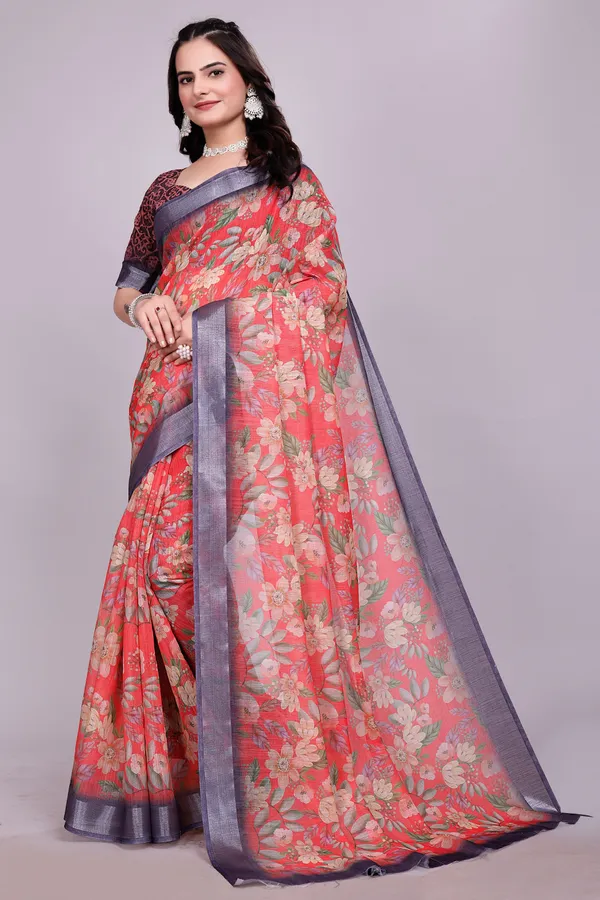Ethnic_Pure_Soft_Cotton_Linen_Digital_Printed_Saree_with_Unstitched_Blouse_Piece_|_Bollywood_Style_Lightweight_Traditional_Wear_for_Women