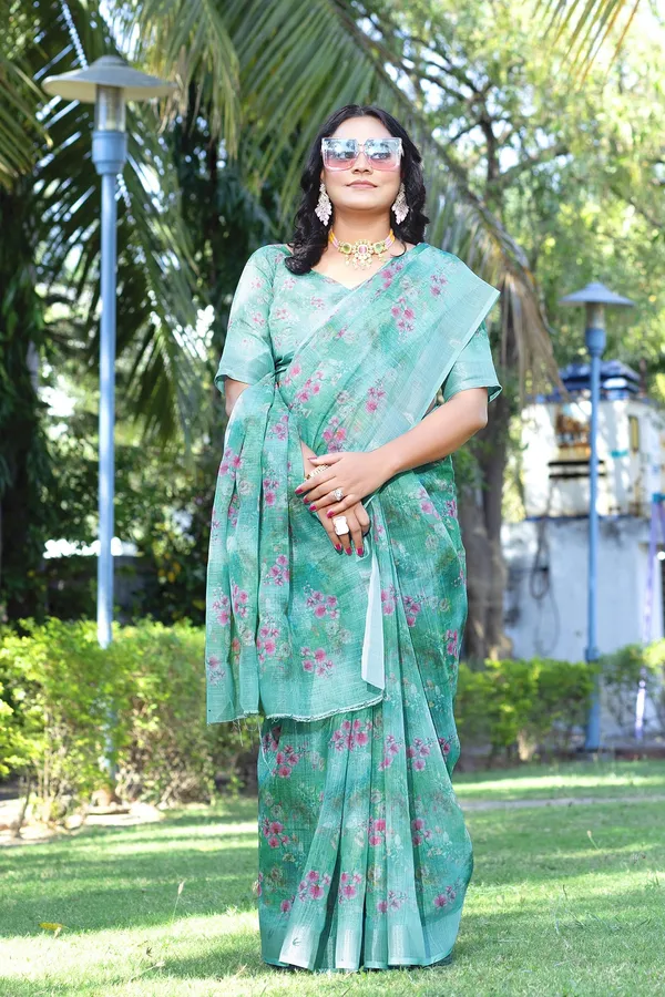 Ethnic_Pure_Soft_Cotton_Linen_Digital_Printed_Saree_with_Unstitched_Blouse_Piece_|_Bollywood_Style_Lightweight_Traditional_Wear_for_Women