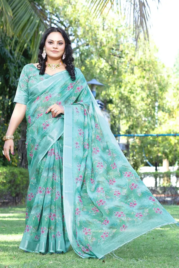 Ethnic_Pure_Soft_Cotton_Linen_Digital_Printed_Saree_with_Unstitched_Blouse_Piece_|_Bollywood_Style_Lightweight_Traditional_Wear_for_Women