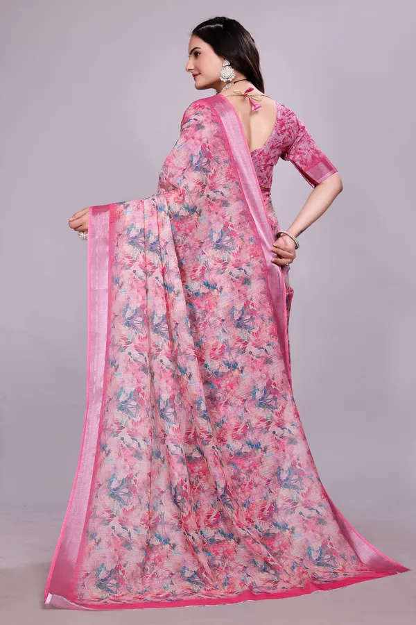 Ethnic_Pure_Soft_Cotton_Linen_Digital_Printed_Saree_with_Unstitched_Blouse_Piece_|_Bollywood_Style_Lightweight_Traditional_Wear_for_Women