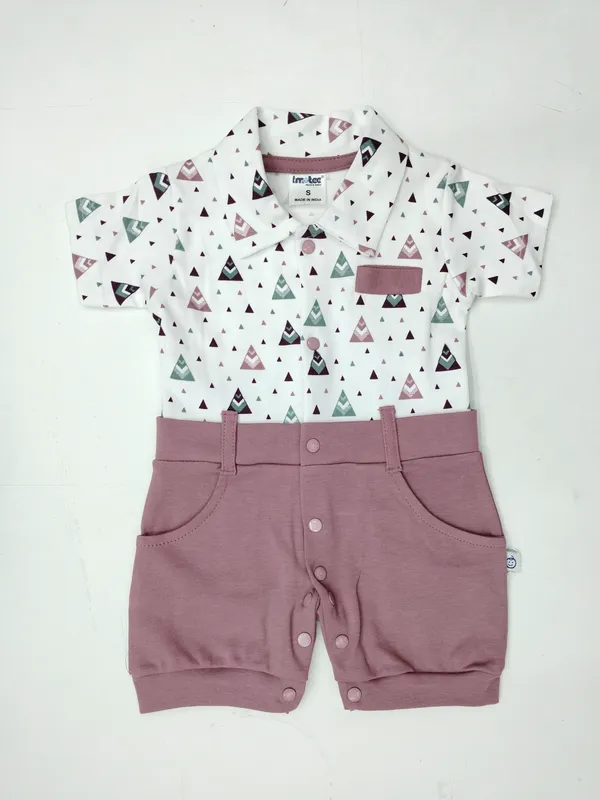 White_And_Purple_Cotton_Premium_Romper_For_Kids