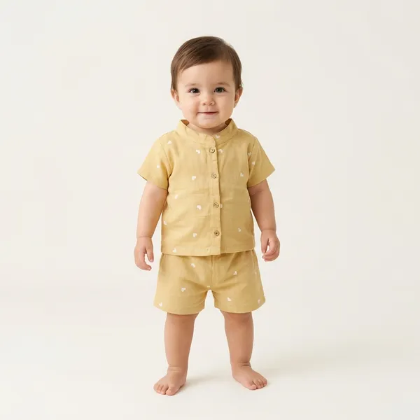 Yellow_Muslin_Premium_Clothing_Set_For_Kids