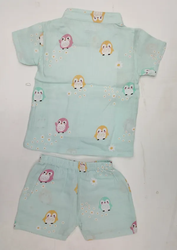 Light_blue__Muslin_Premium_Shirt_Set_For_Kids