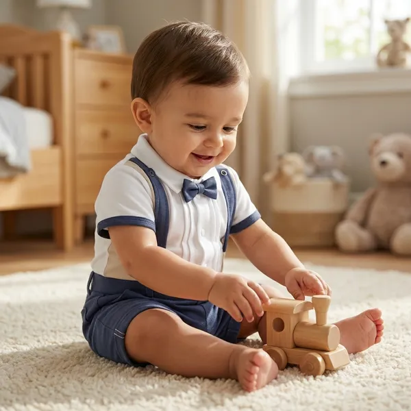 White_And_Blue_Cotton_Premium_Clothing_Set_For_Kids