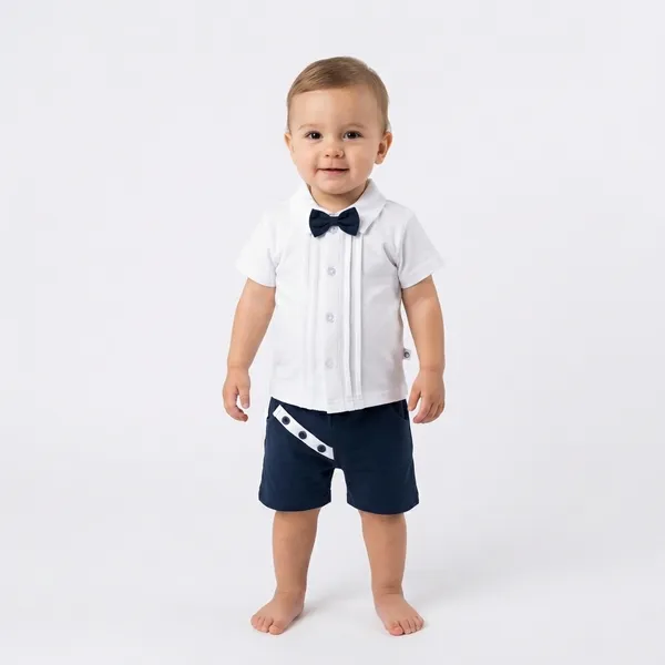 White_And_Blue_Cotton_Premium_Shirt_For_Kids