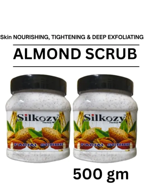 Silkozy_Almond_Facial_Scrub_Pack_Of_2_500Gm