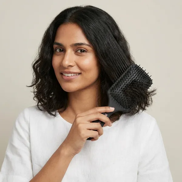 Black_Paddle_Hairbrush_With_Cushioned_Base