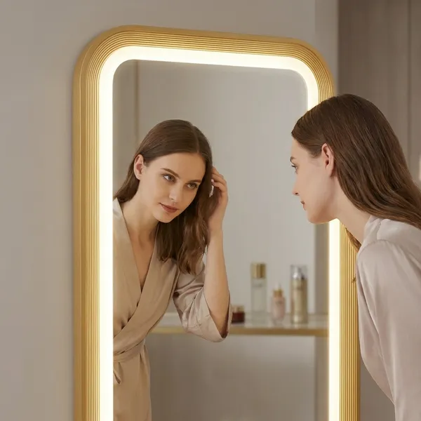 Led_Lighted_Full_Length_Salon_Mirror_With_Gold_Frame