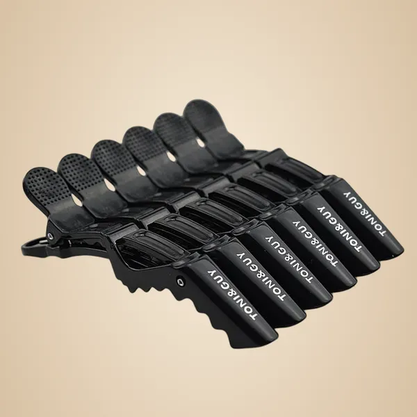 Pack_Of_5_Black_Crocodile_Hair_Clips_With_Textured_Grip