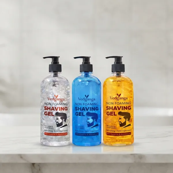 Vedganga_Non_Foaming_Shaving_Gel_Clear_And__Blue_And_Gold_Variants_Pack_Of_3