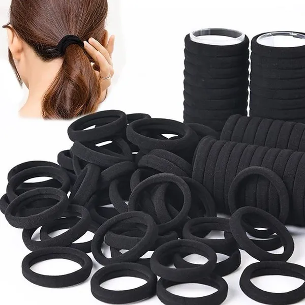 Black_Seamless_Hair_Ties_Pack_Of_Multiple_Elastic_Hair_Bands