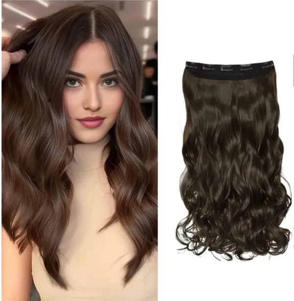 Dark_Brown_Wavy_Clip-In_Hair_Extension
