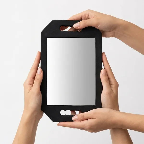 Square_Unbreakable_Mirror_With_Decorative_Black_Frame_And_Handles