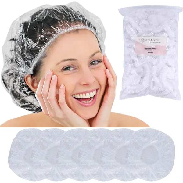 Disposable_Shower_Caps_Clear_Plastic_Elastic_Hair_Protection_Caps_Pack_of_100pcs