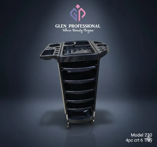 Glen_Professional_Model_230_Beauty_Salon_Trolley_Cart_With_6_Drawers