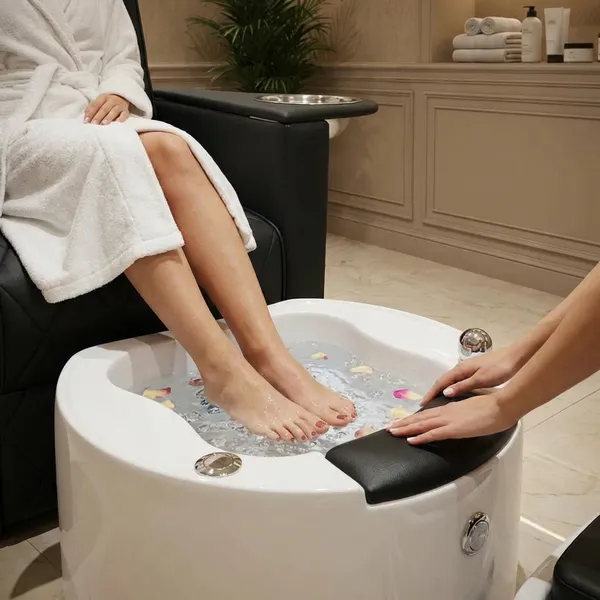 Professional_Pedicure_Spa_Chair_With_Foot_Bath_Black_Quilted_Leather_Salon_Furniture