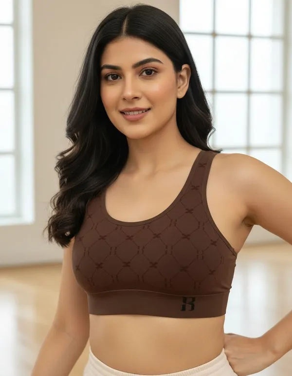 Women's_Brown_Geometric_Plus_Size_Sports_Bra